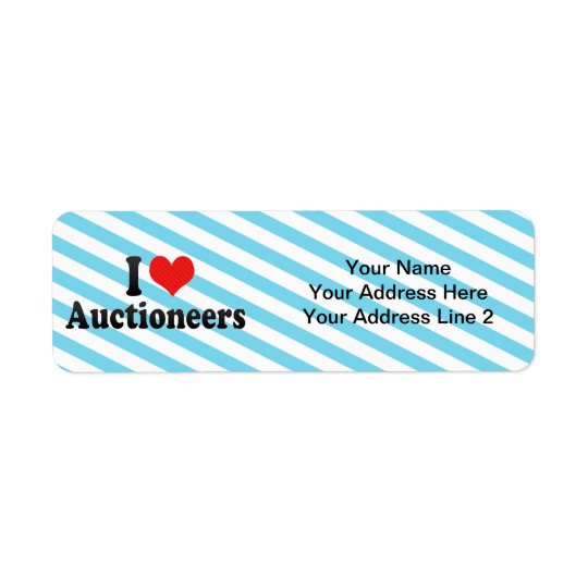 I Love Auctioneers Return Address Label