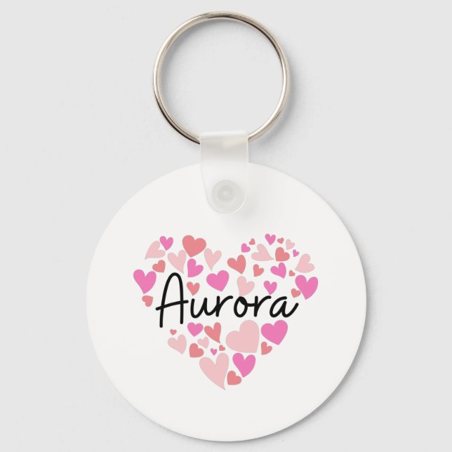 I love Aurora Keychain (Front)