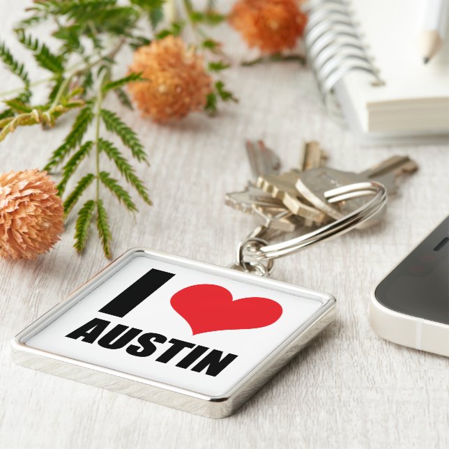 I love Austin Keychain (Side)