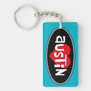 "I Love Austin" Keychain