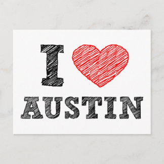 I Love Austin Postcard