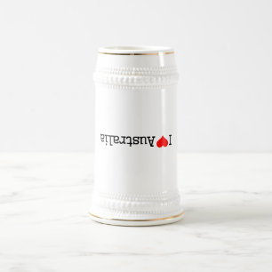 I Love Australia Beer Stein