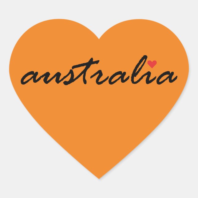 I love Australia Heart Sticker (Front)