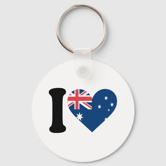 I Love Australia Keychain (Front)