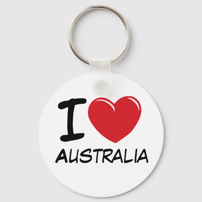 I Love Australia Keychain (Front)