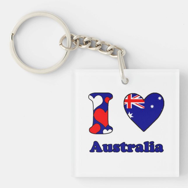 I love Australia Keychain (Front)