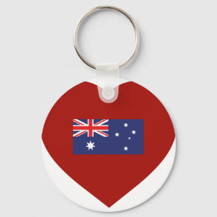 I Love Australia Keychain