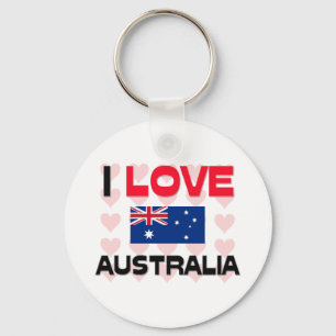 I Love Australia Keychain