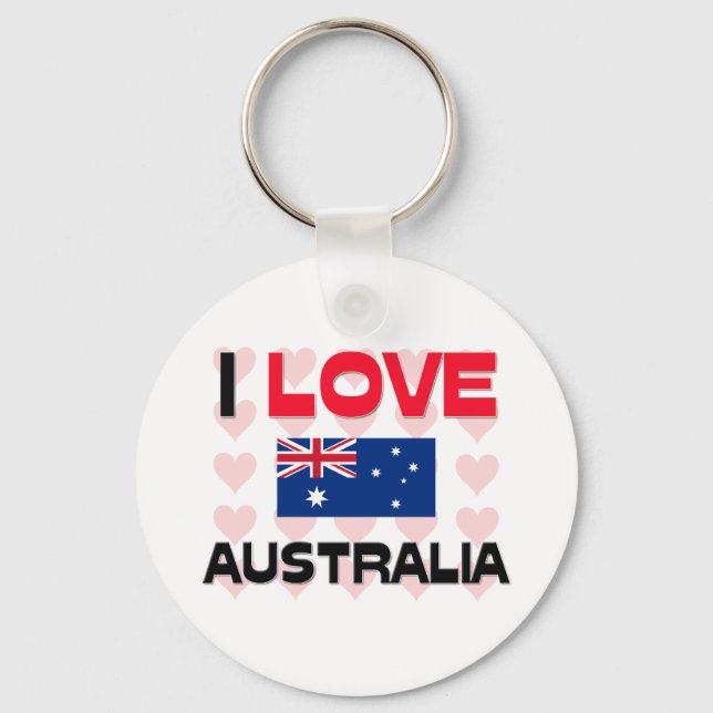 I Love Australia Keychain (Front)