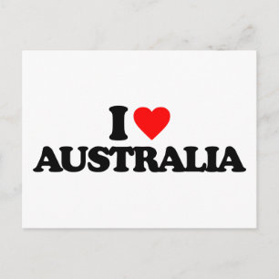 I LOVE AUSTRALIA POSTCARD