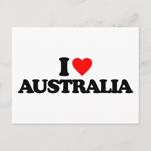 I LOVE AUSTRALIA POSTCARD (Front)