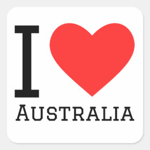 I love Australia  Square Sticker