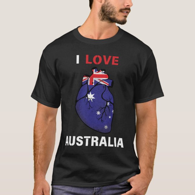 I Love Australia T-Shirt (Front)