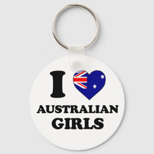 I love Australian girls Keychain