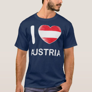 I Love Austria Flag My Home My Country 10 T-Shirt