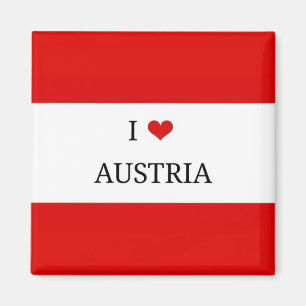 I Love Austria, Flag of Austria Magnet