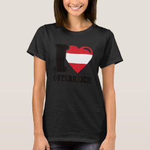 I Love Austria Homeland Austrian Flag 4 T-Shirt