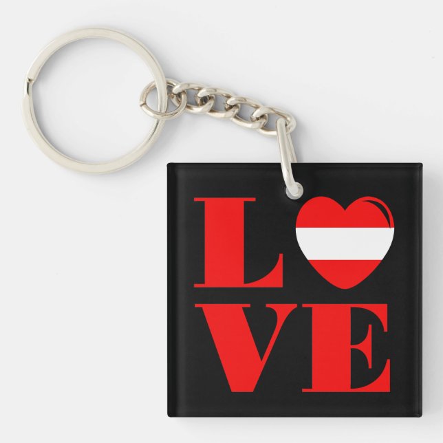 I love Austria Keychain (Front)