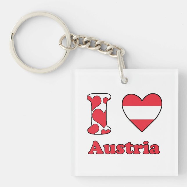 I love Austria Keychain (Front)
