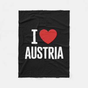 I Love Austria Osterreich Skiing Austrian Summer H Fleece Blanket