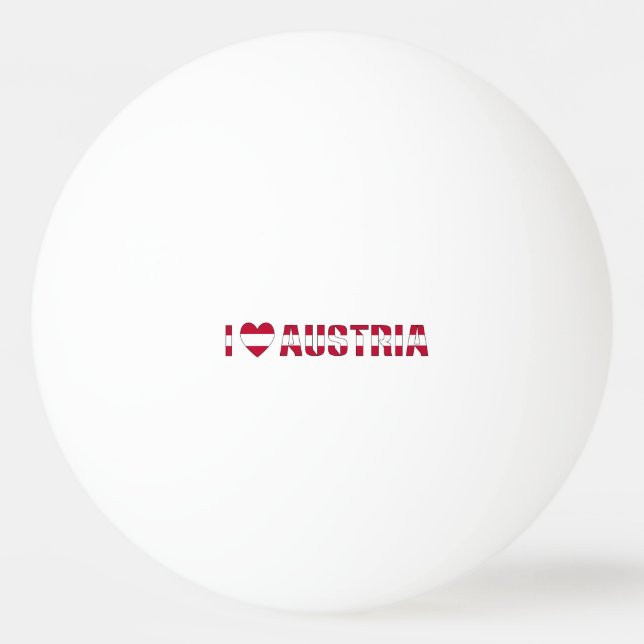 I Love Austria Ping Pong Ball (Back)