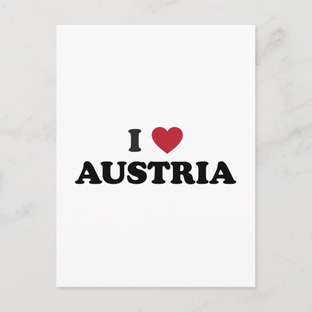 I Love Austria Postcard (Front)