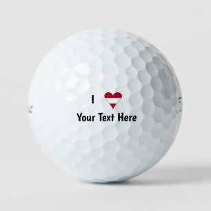 I Love (Austrian Flag Heart) Personalized Golf Balls