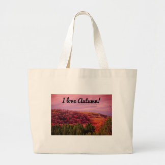 I Love Autumn! Large Tote Bag