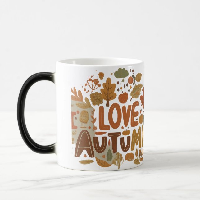 I Love Autumn Magic Mug (Left)