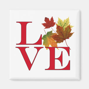 I Love Autumn Magnet