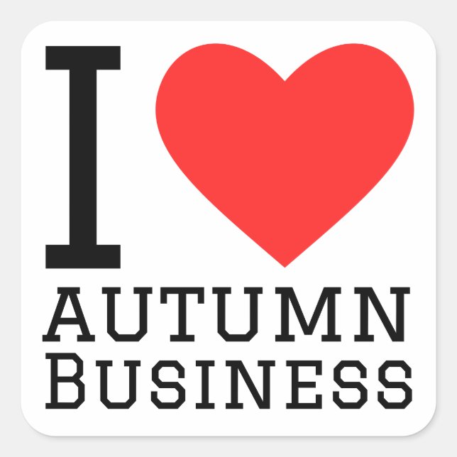 I love autumn outfit square sticker (Front)