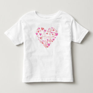 I love Ava hearts in pink Toddler T-shirt