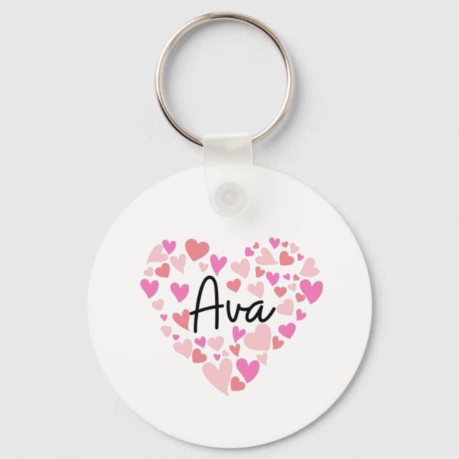 I love Ava Keychain (Front)