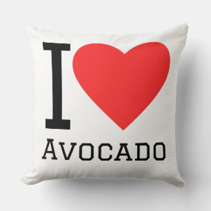 I love avocado throw pillow