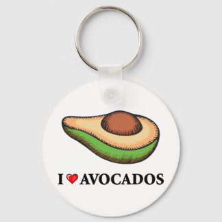 I Love Avocados Keychain
