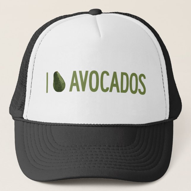 I Love Avocados Trucker Hat (Front)