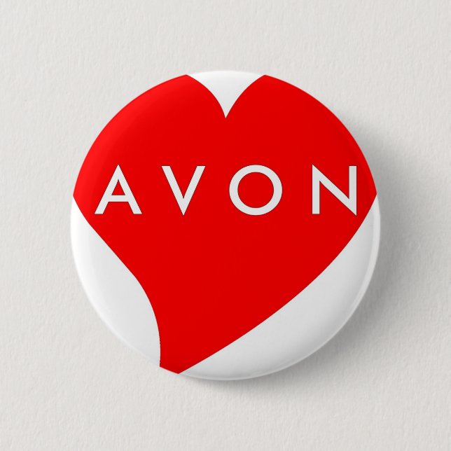 I Love AVON 2 Inch Round Button (Front)
