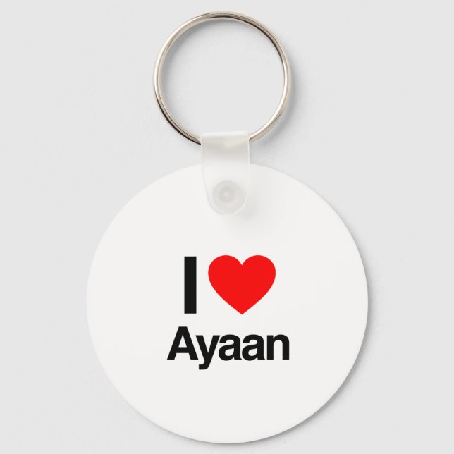 i love ayaan keychain (Front)