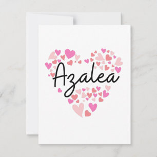 I love Azalea - hearts for Azalea Thank You Card