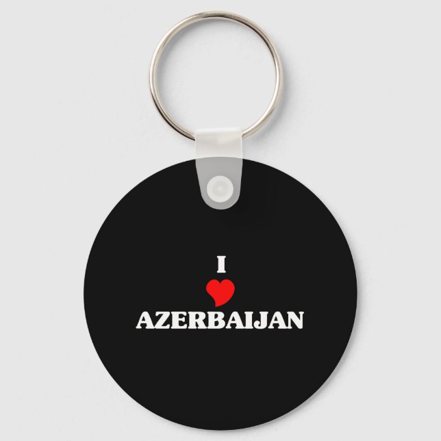 I Love Azerbaijan Keychain (Front)