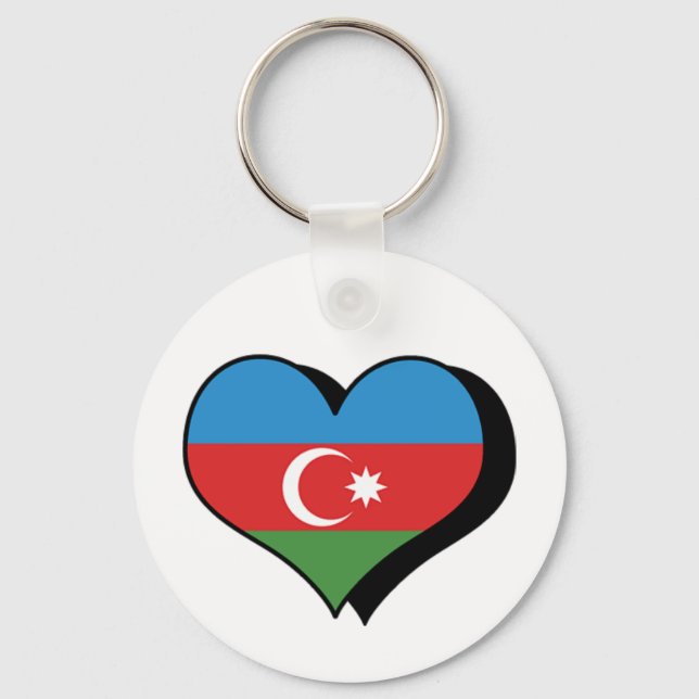 I Love Azerbaijan Keychain (Front)