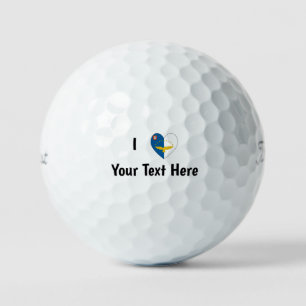 I Love (Azorean Flag Heart) Personalized Golf Balls