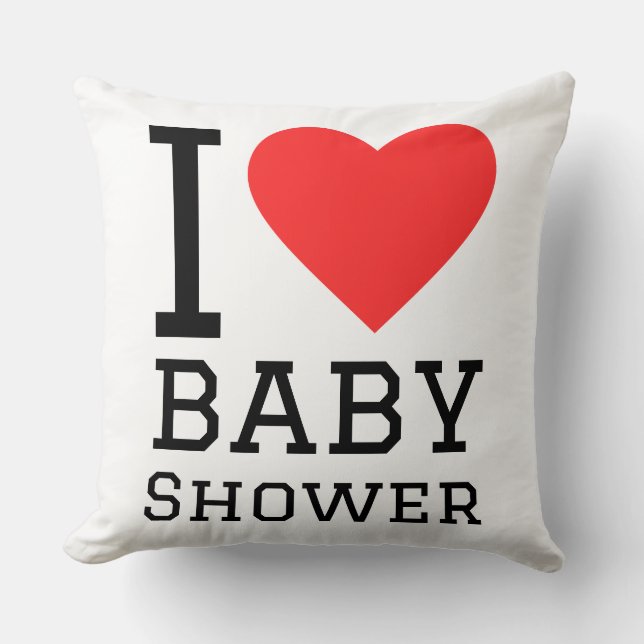 I love baby shower  throw pillow (Front)