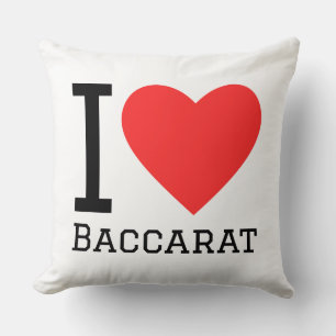 I love baccarat throw pillow