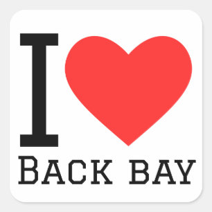I love back bay square sticker