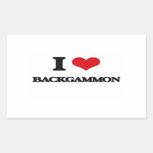 I Love Backgammon Sticker