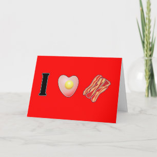 I Love Bacon ... and I Love You Holiday Card