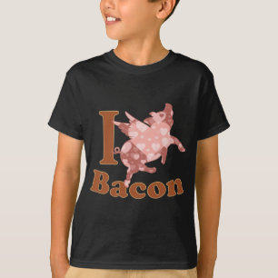 I LOVE BACON flying pig T-Shirt