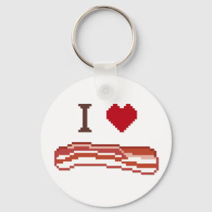 I Love Bacon Keychain