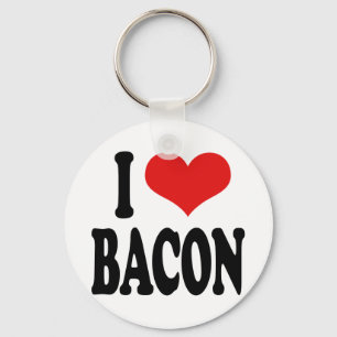 I Love Bacon Keychain